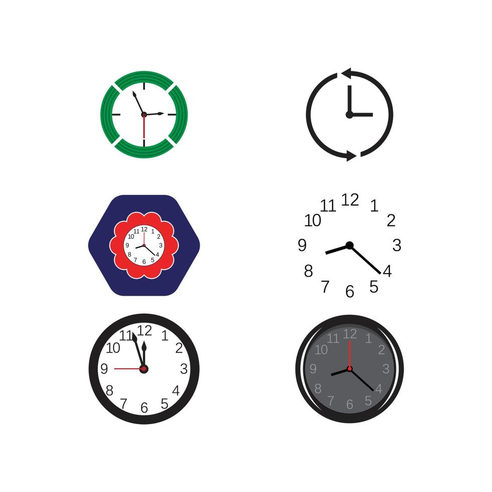 diseño de plantilla de vector de icono de ilustración de reloj