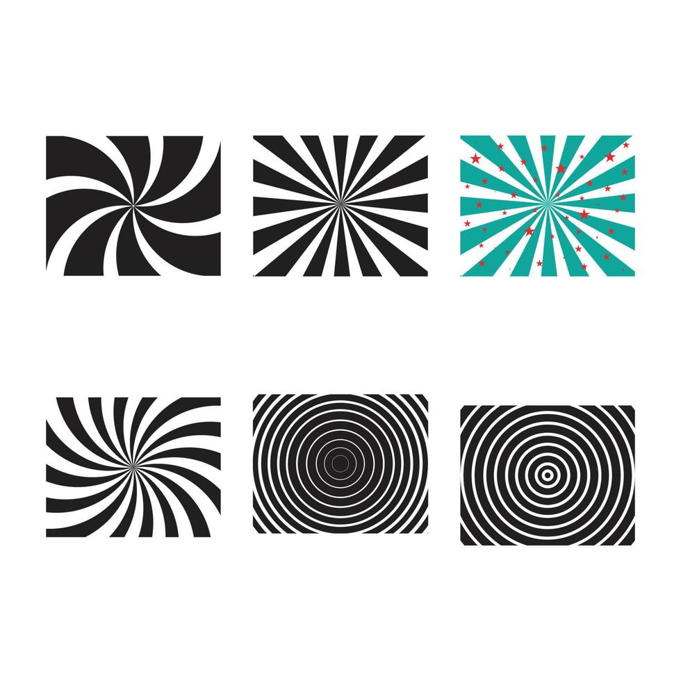 Aplicación de iconos de plantilla de logotipo y símbolos de círculo de vórtice vector