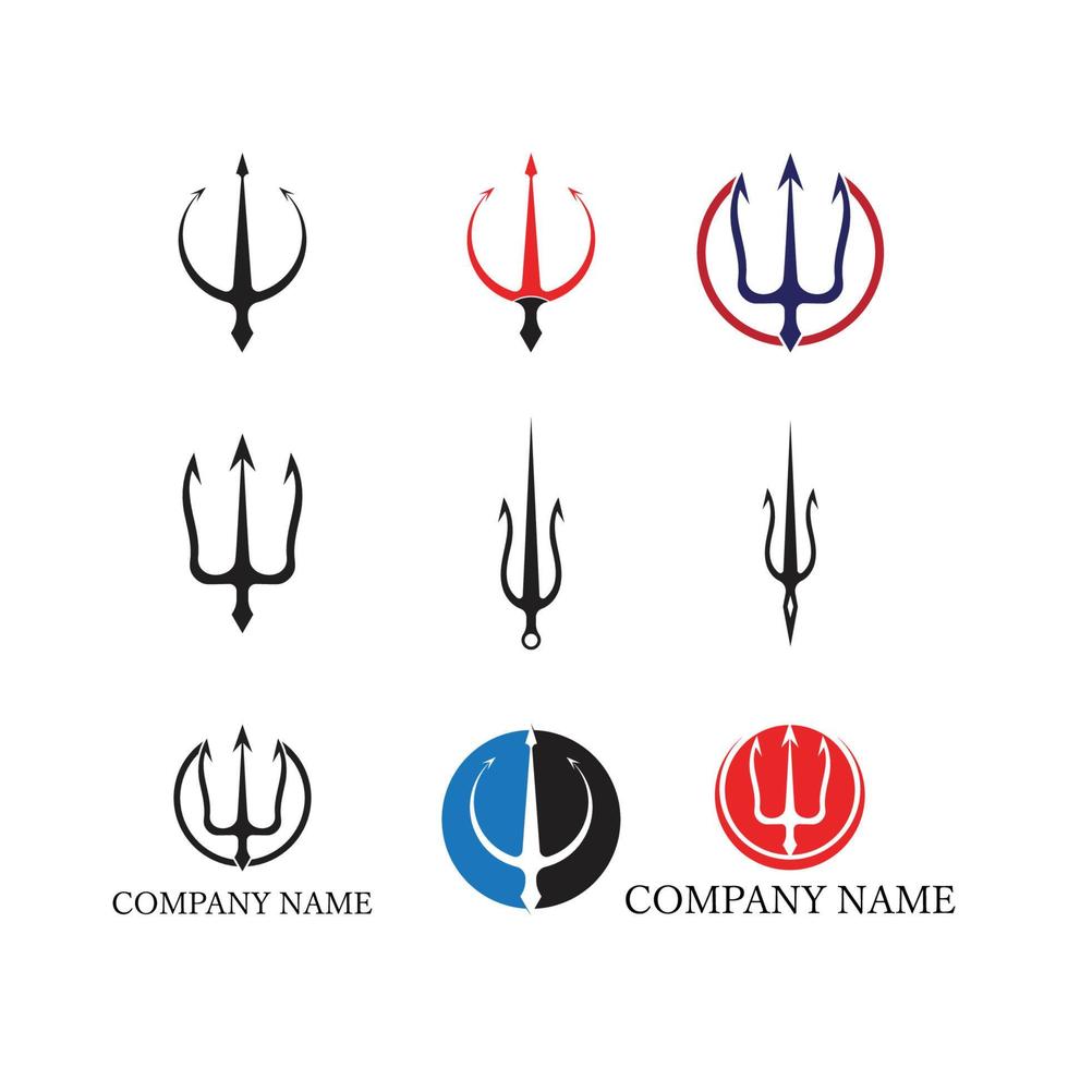 Trident Logo icon Template vector design