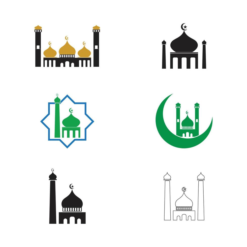 Mosque icon vector Illustration design template