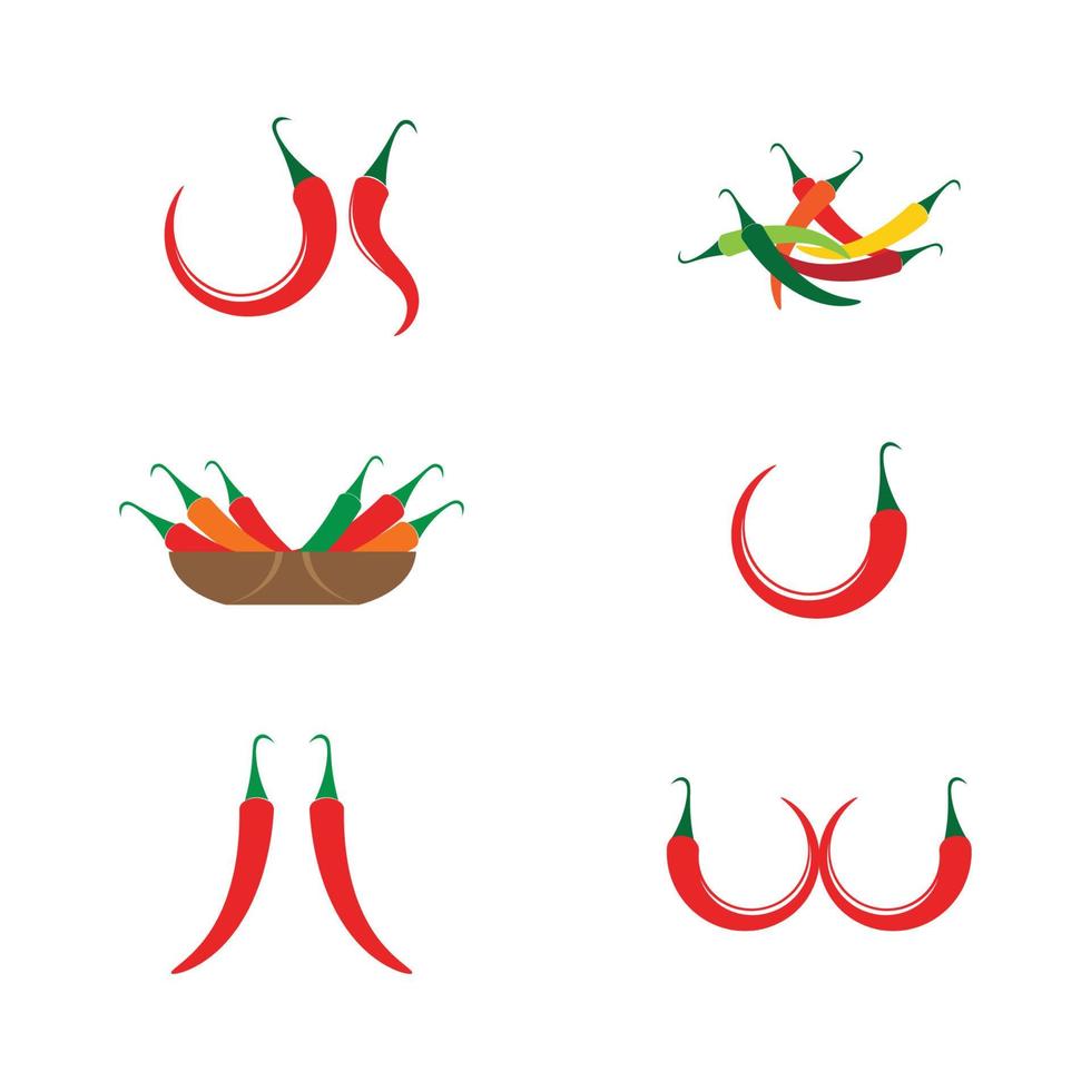 Diseño de ilustración de icono de vector de chile caliente