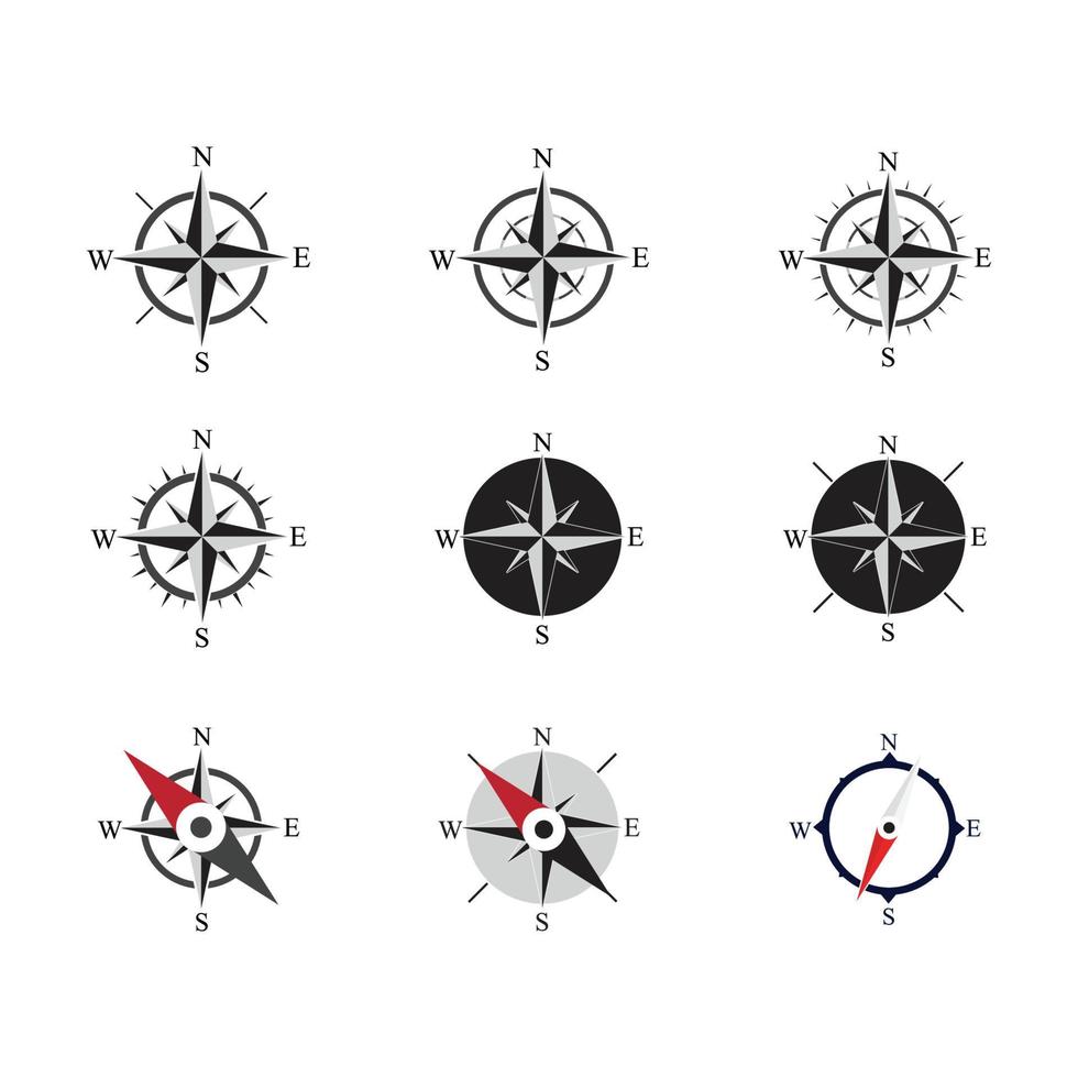 Compass Logo Template vector icon illustration design