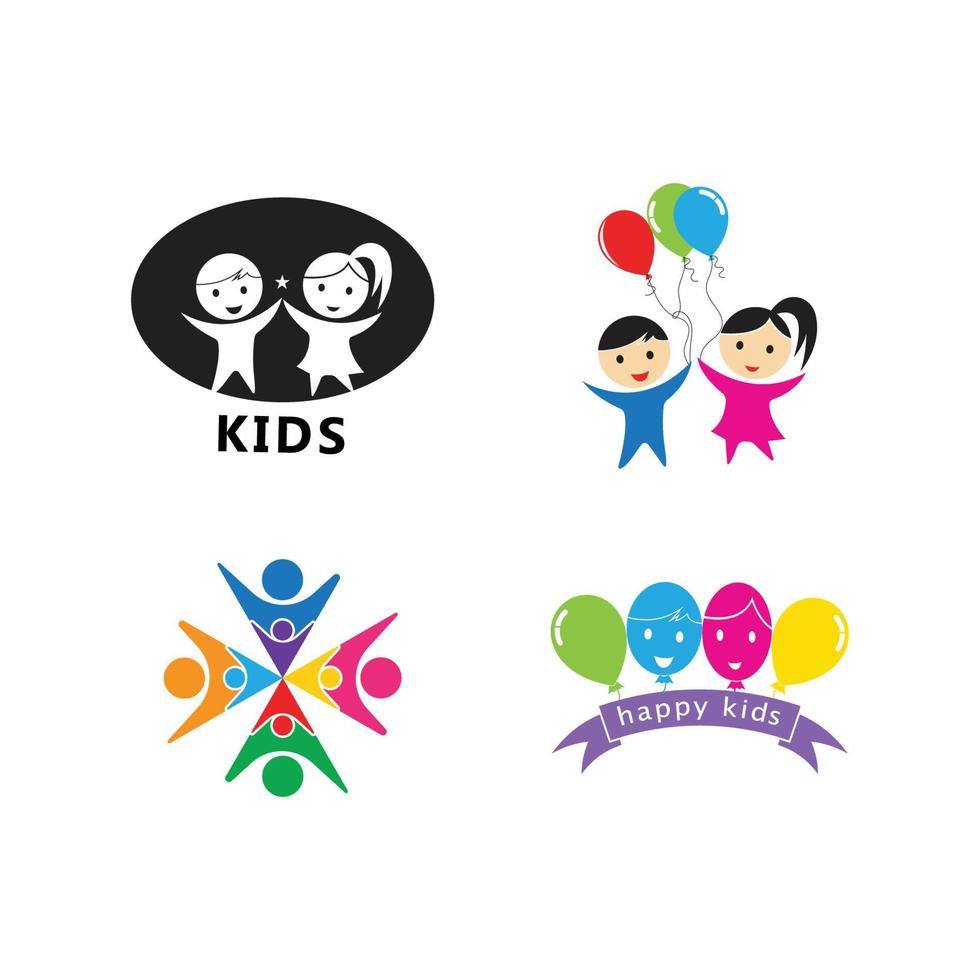 kids concept vector illustration icon design