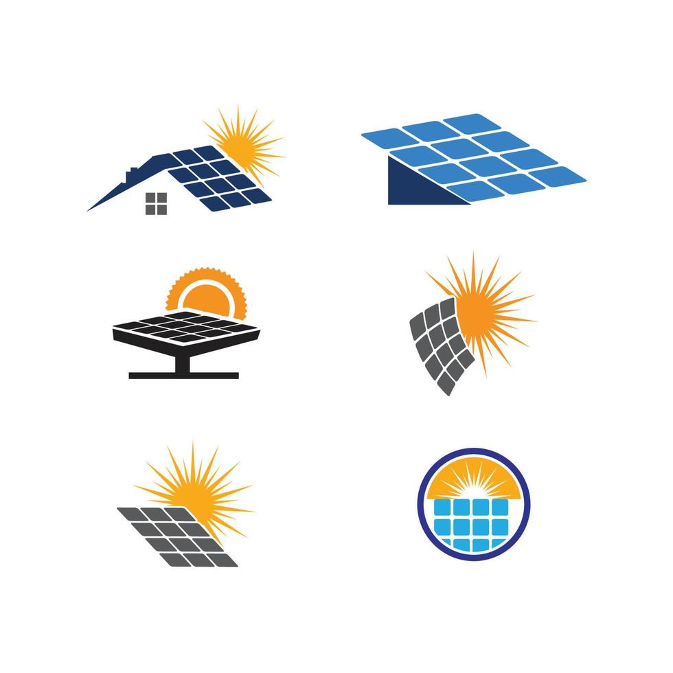 diseño de vector de icono de energía solar logo