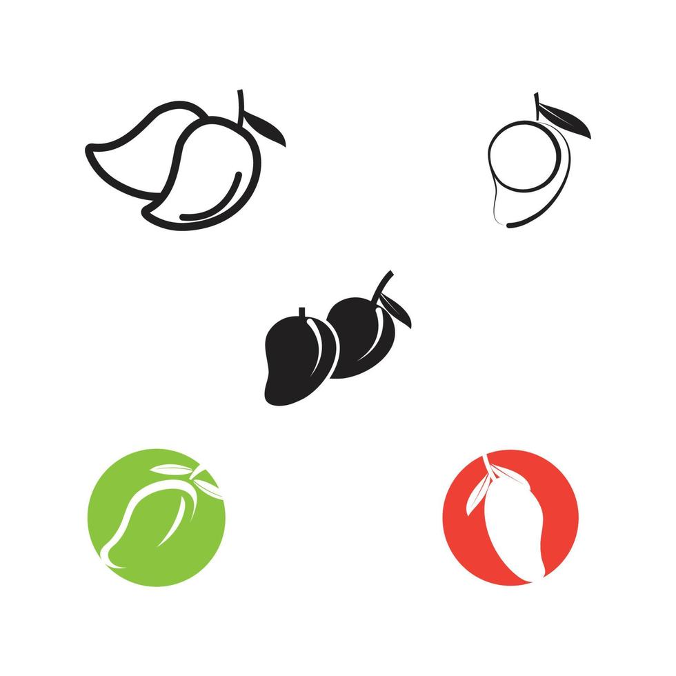 Mango in flat style. Mango vector logo. Mango icon