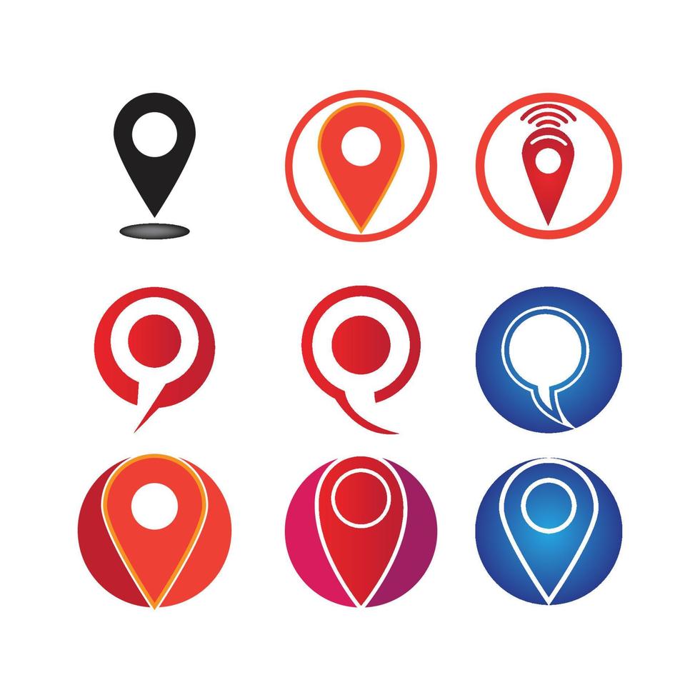 Location point Logo template vector icon illustration design