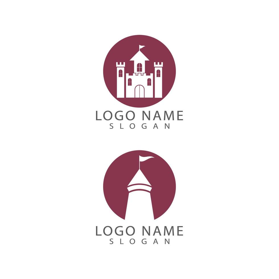 castle logo vector template illustration