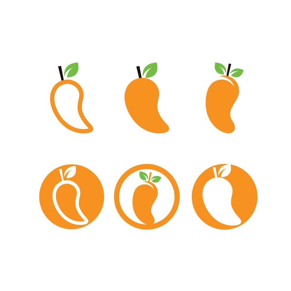 Mango in flat style. Mango vector logo. Mango icon