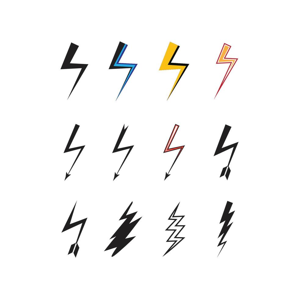 Lightning set logo vector illustrationLightning set logo vector illustration