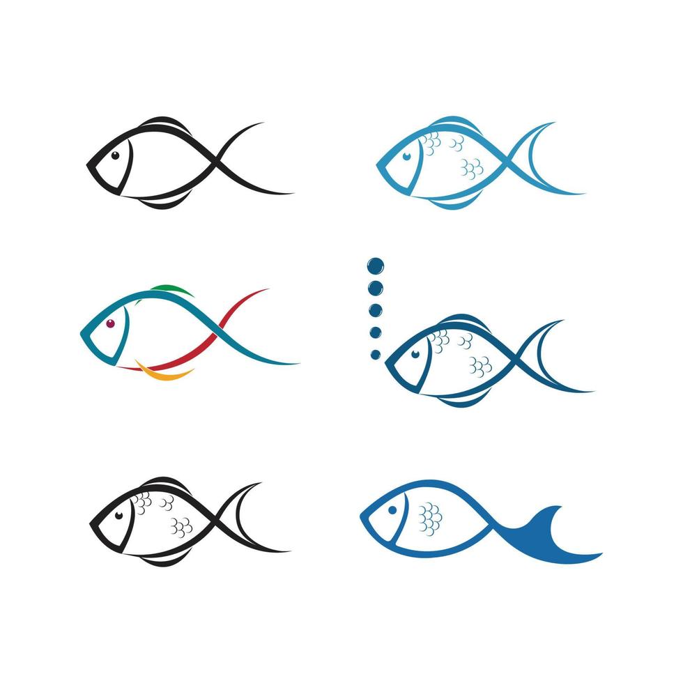 Fish Icon vector illustration logo template design