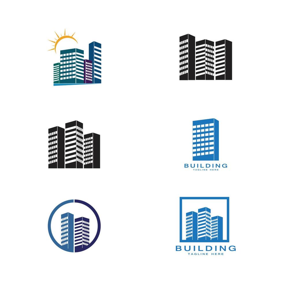 Set Real estate and home buildings logo icons template vector