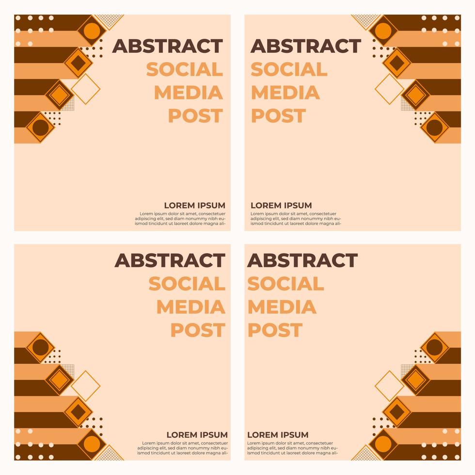 abstract geometric social media post template vector