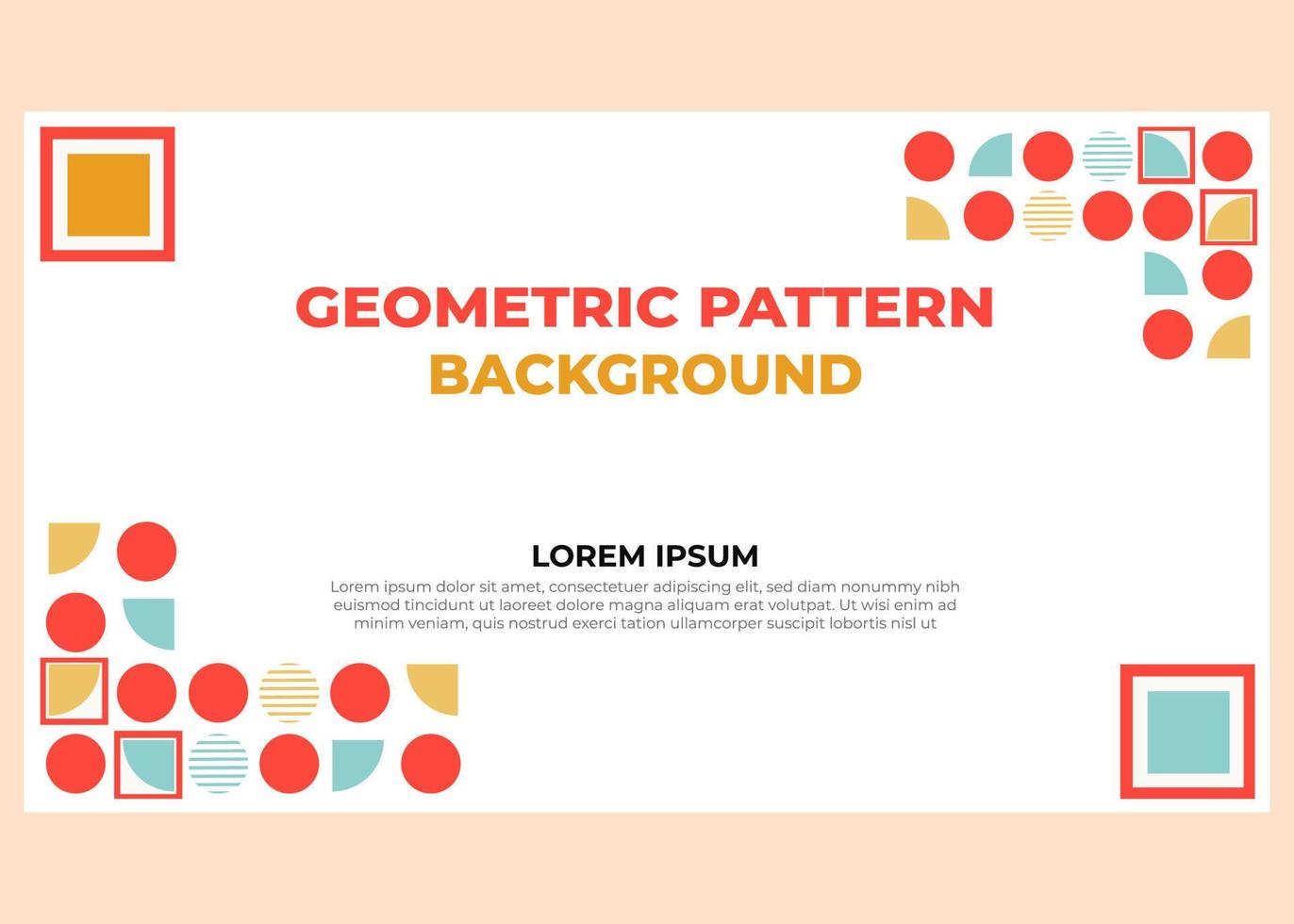abstract colorful geometric pattern background template vector