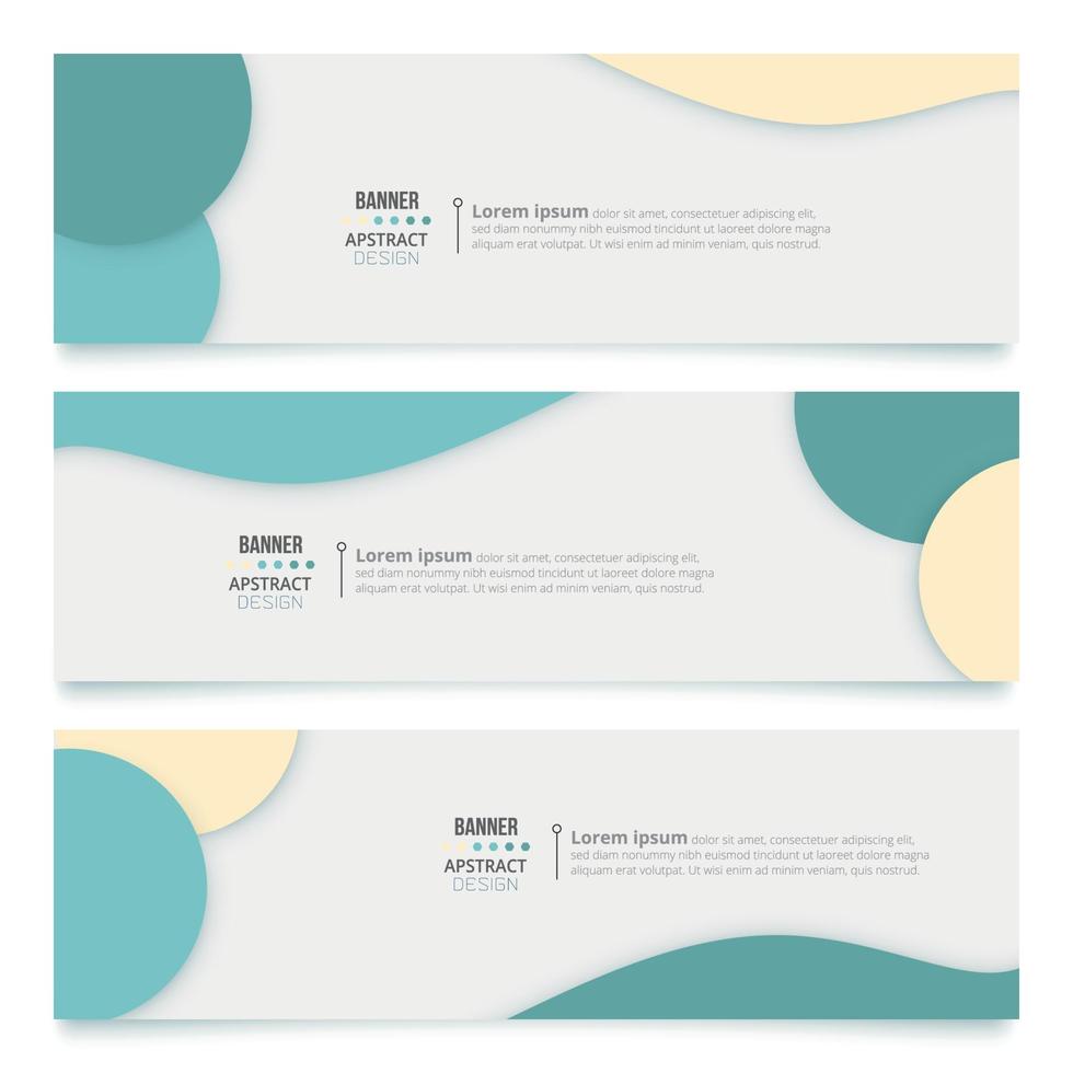 abstract banner set design template. vector