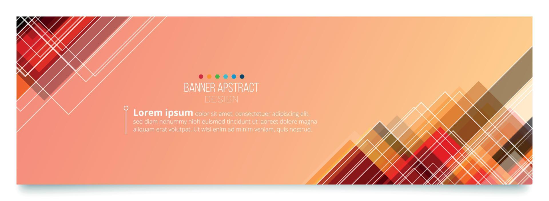 abstract banner desing template with color background. vector