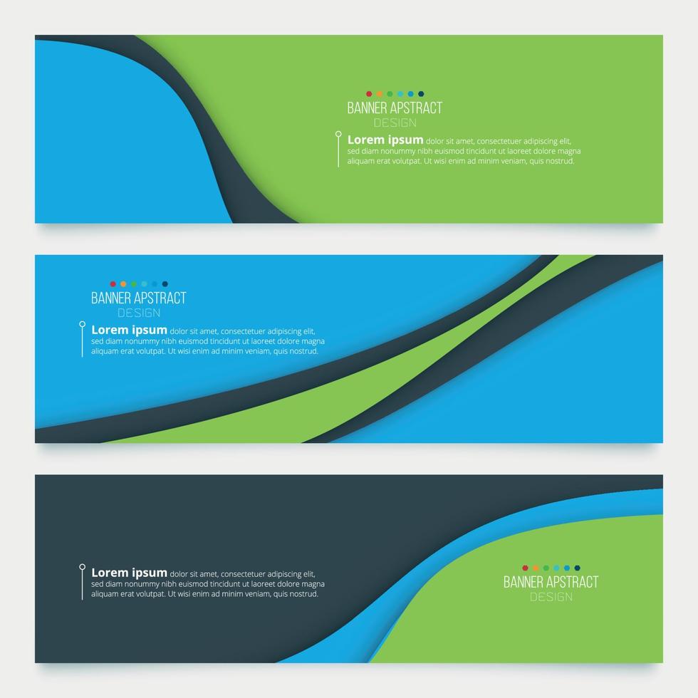 abstract banner wave desing template with color background. vector