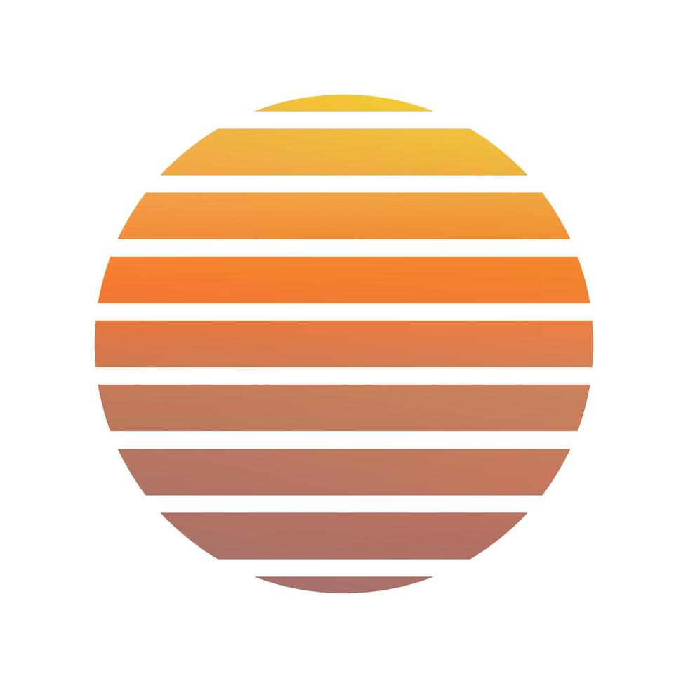 Design of Sunset striped backdrop. vector