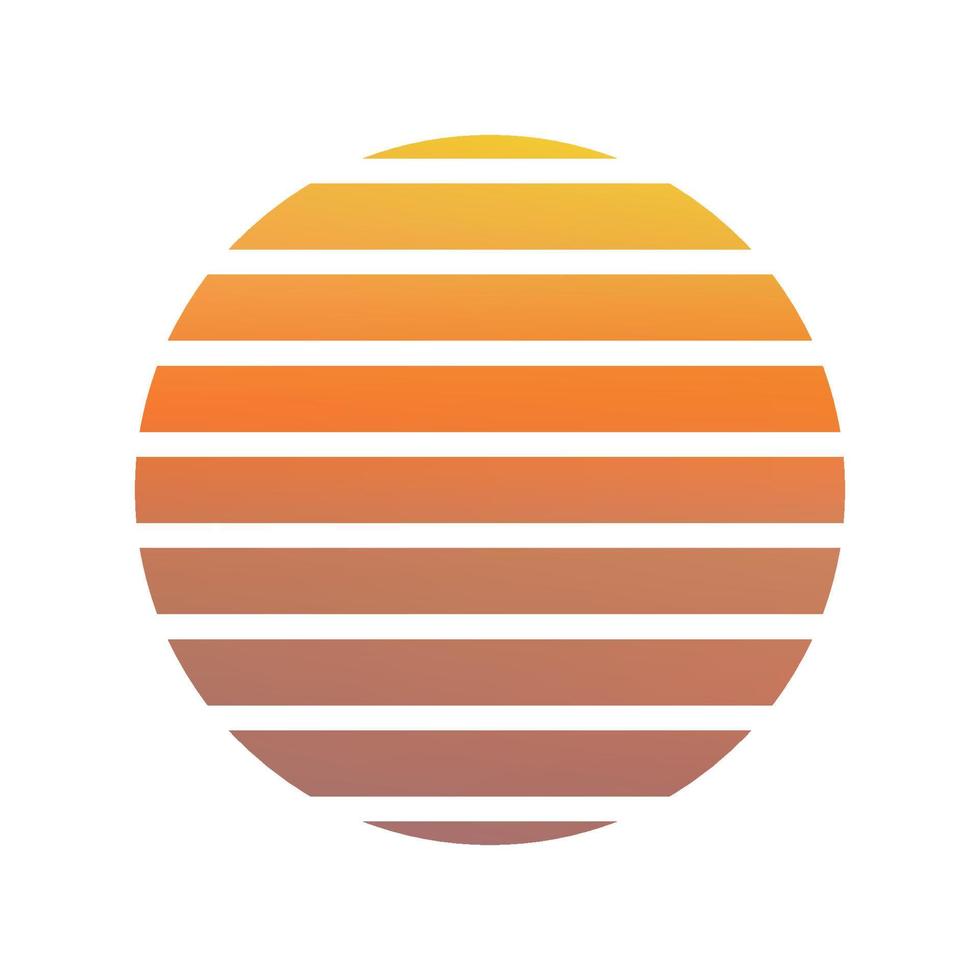 Design of Sunset striped backdrop. vector