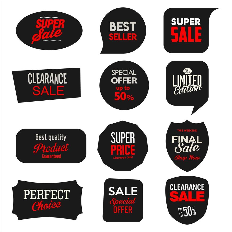 Premium Vector  Realistic sale pricing tags collection and promotion tags  collection.