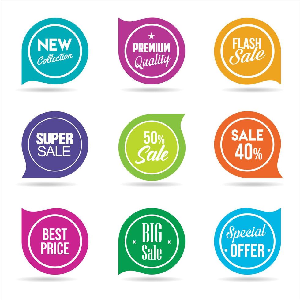 Sale or discount labels special offer price tag collection vector