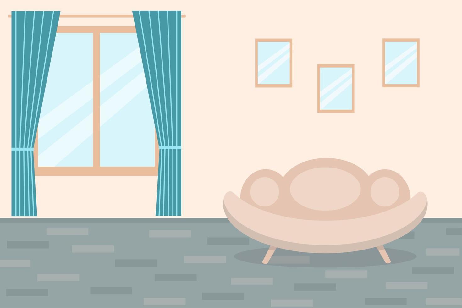 Apartment room wall vector illustration