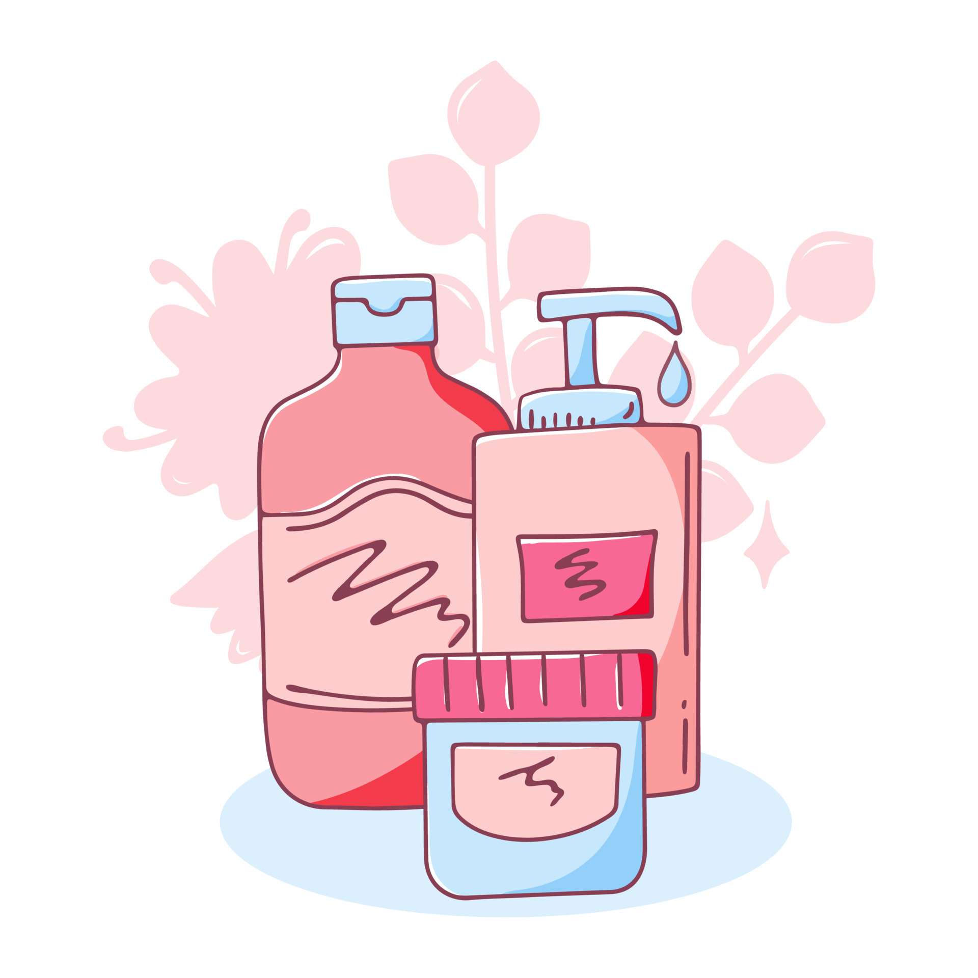 Beauty concept of products for cleansing and skin care. Cosmetic