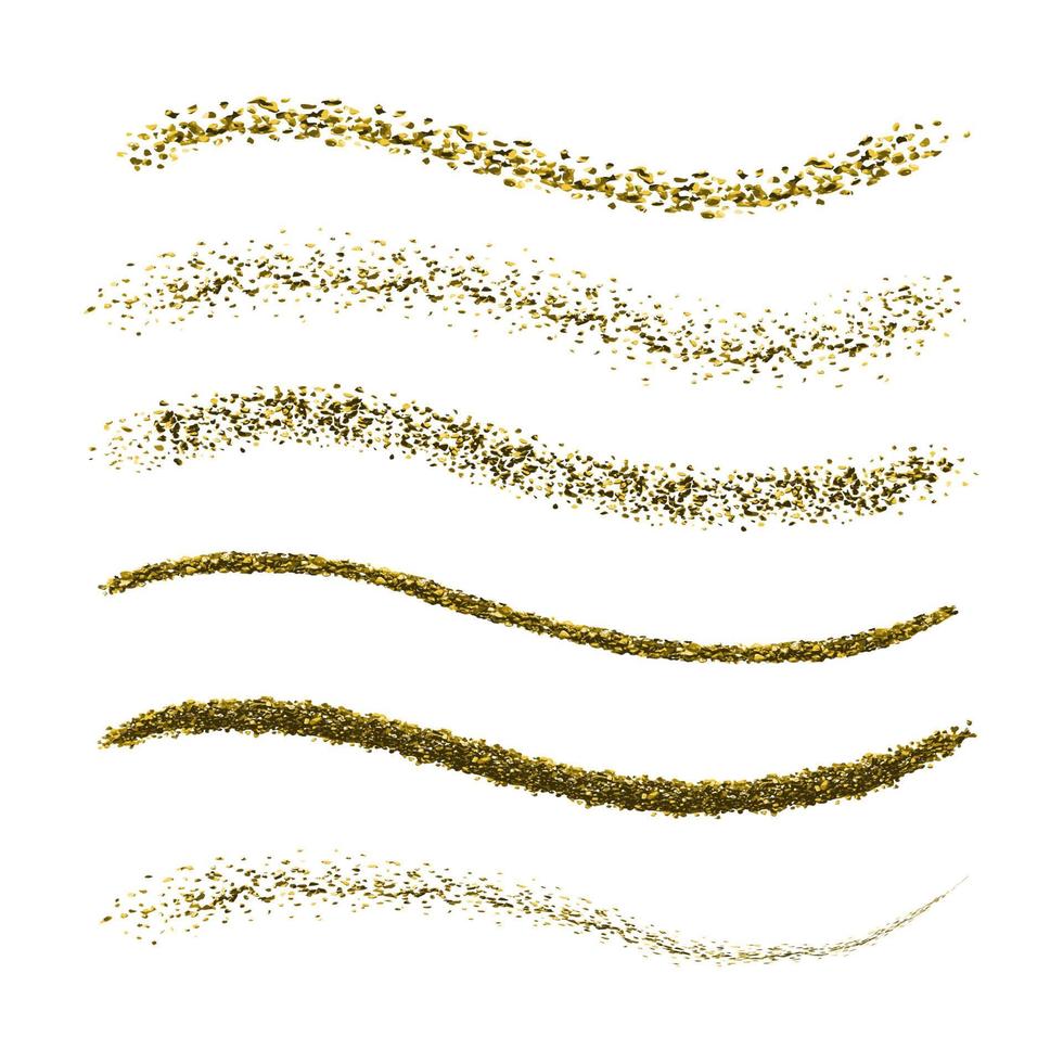 Set of glitter brushes vector