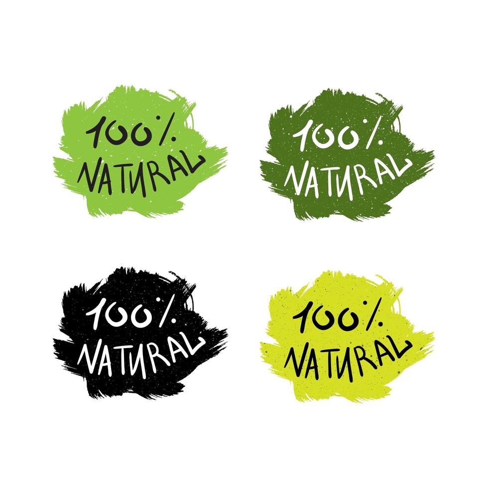 letras eco naturales vector