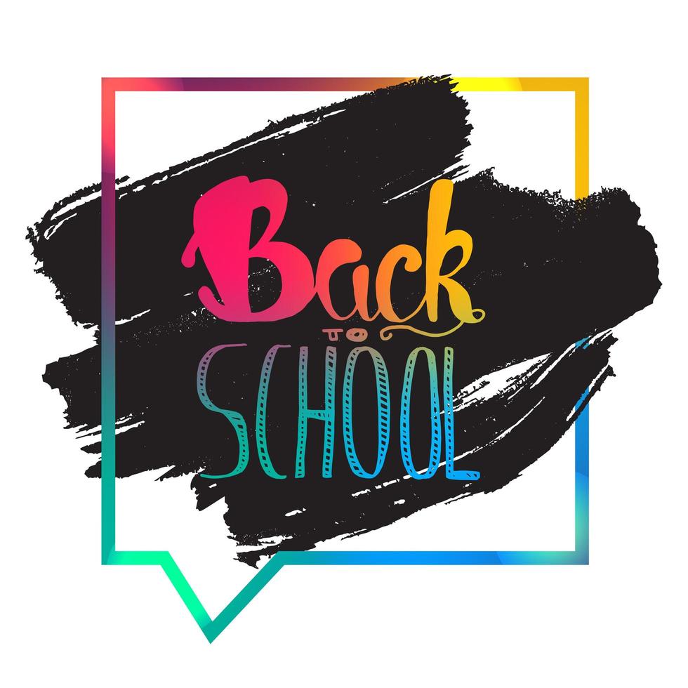Back To School Lettering vector