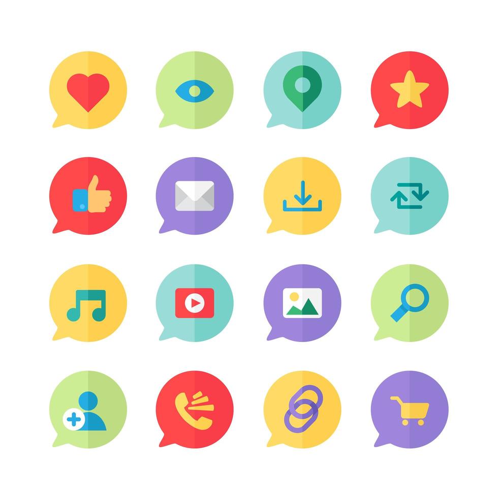 Web Virtual Socail Network Icons vector