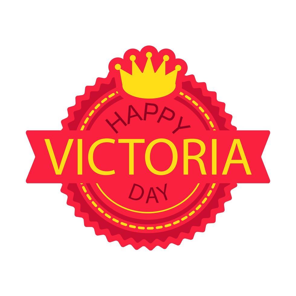 feliz dia de la victoria pegatina vector