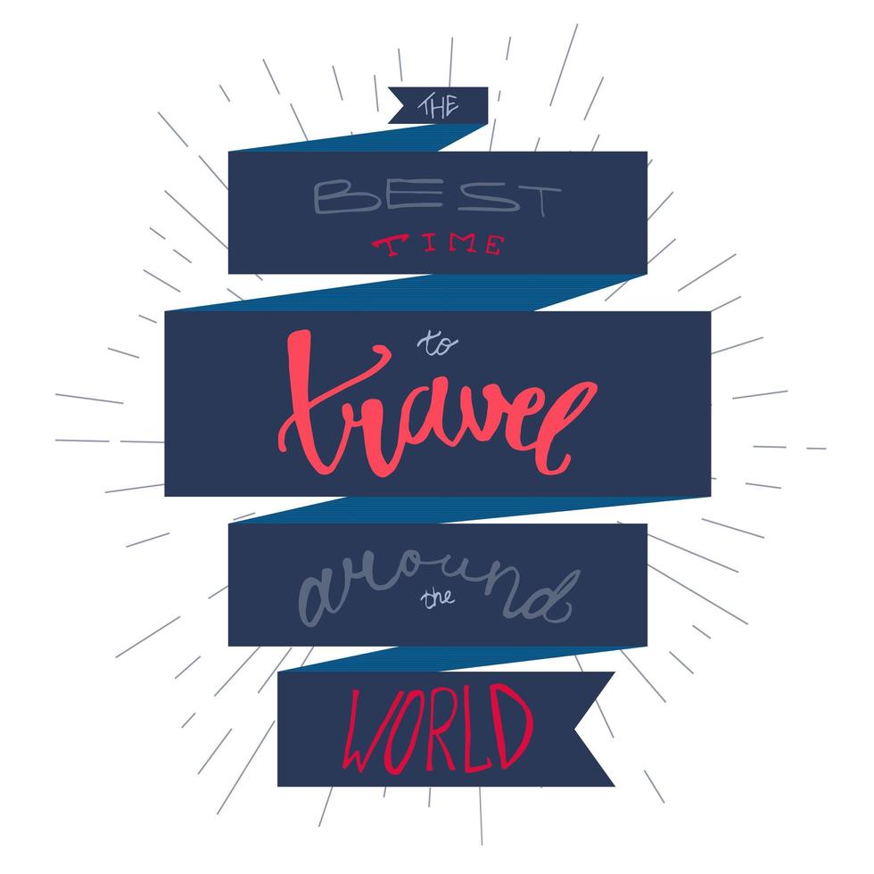 Travel inspirational lettering vector