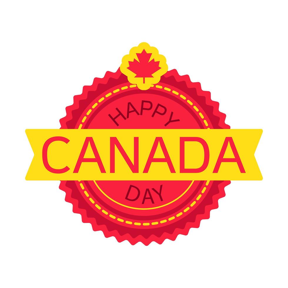 feliz dia DE CANADA vector