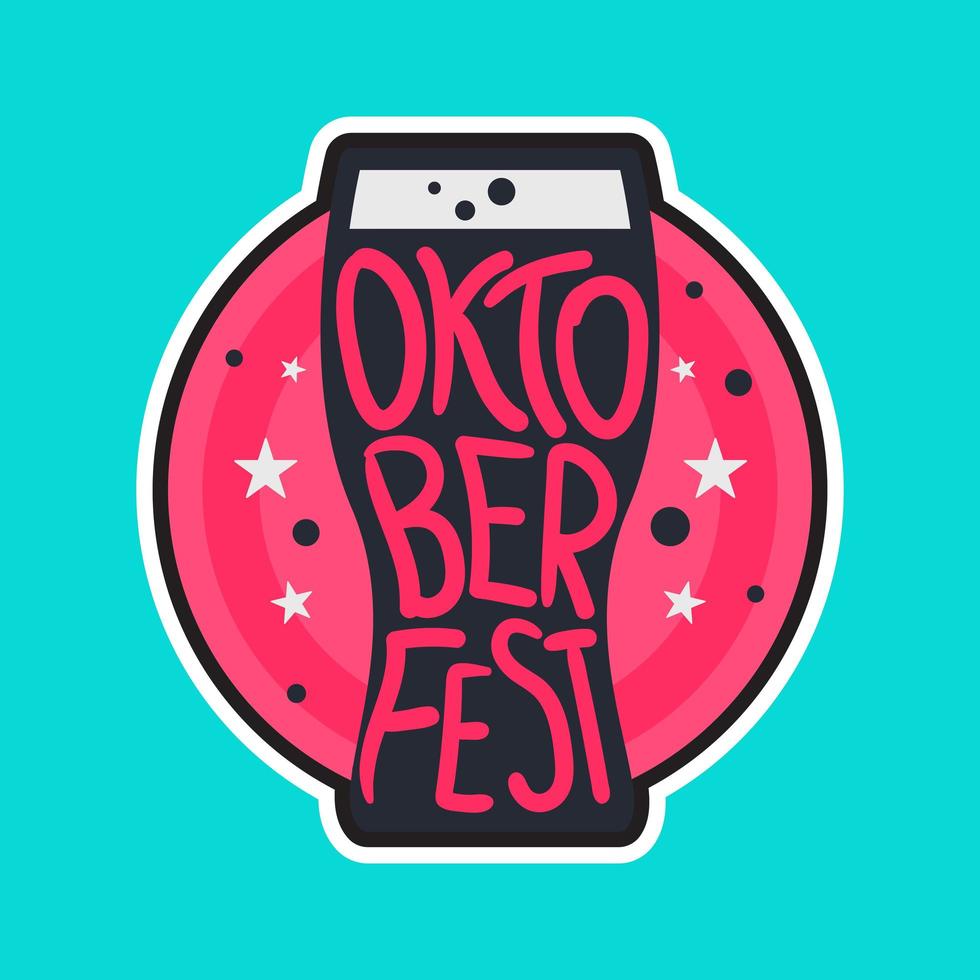 Oktoberfest Lettering Badge vector