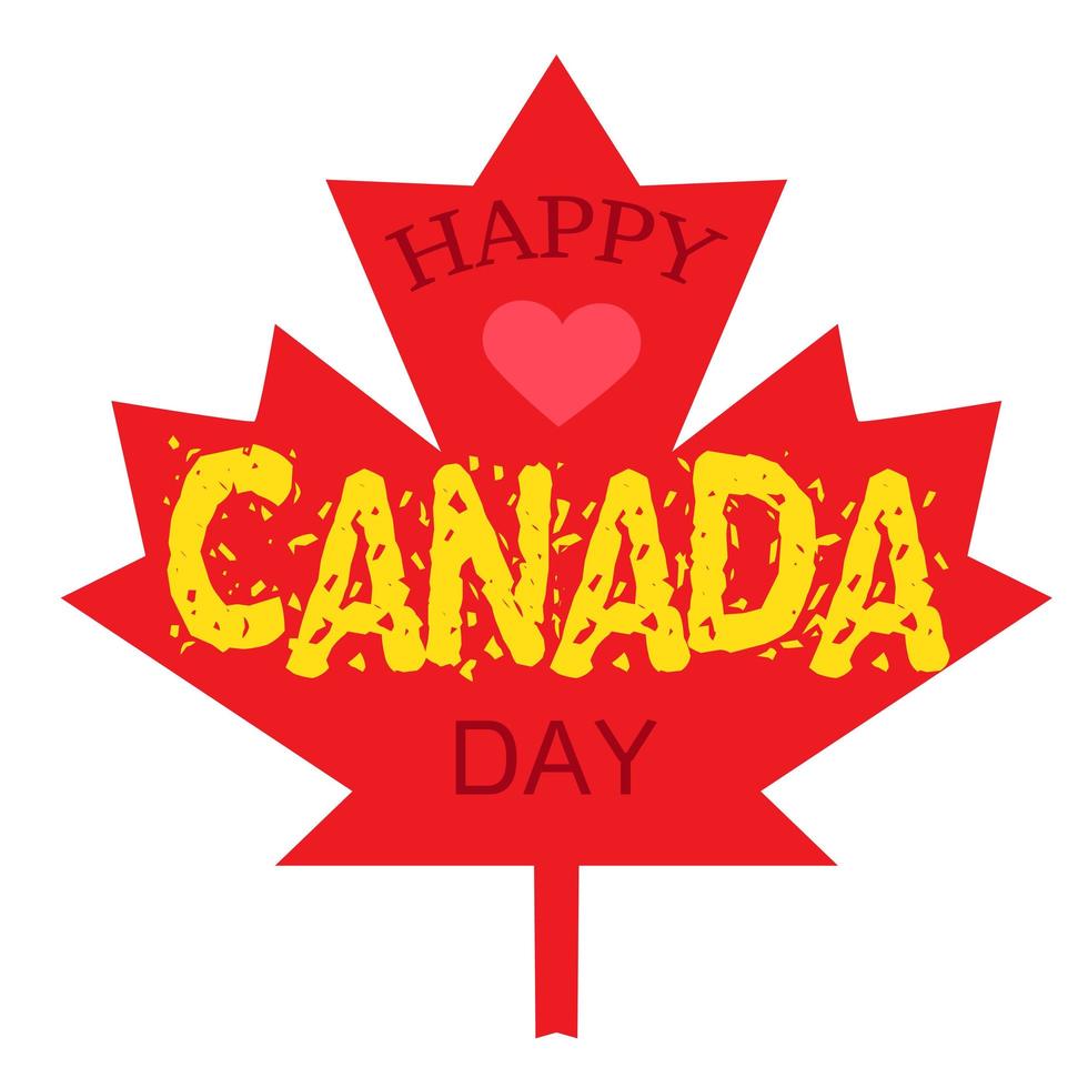 feliz dia DE CANADA vector