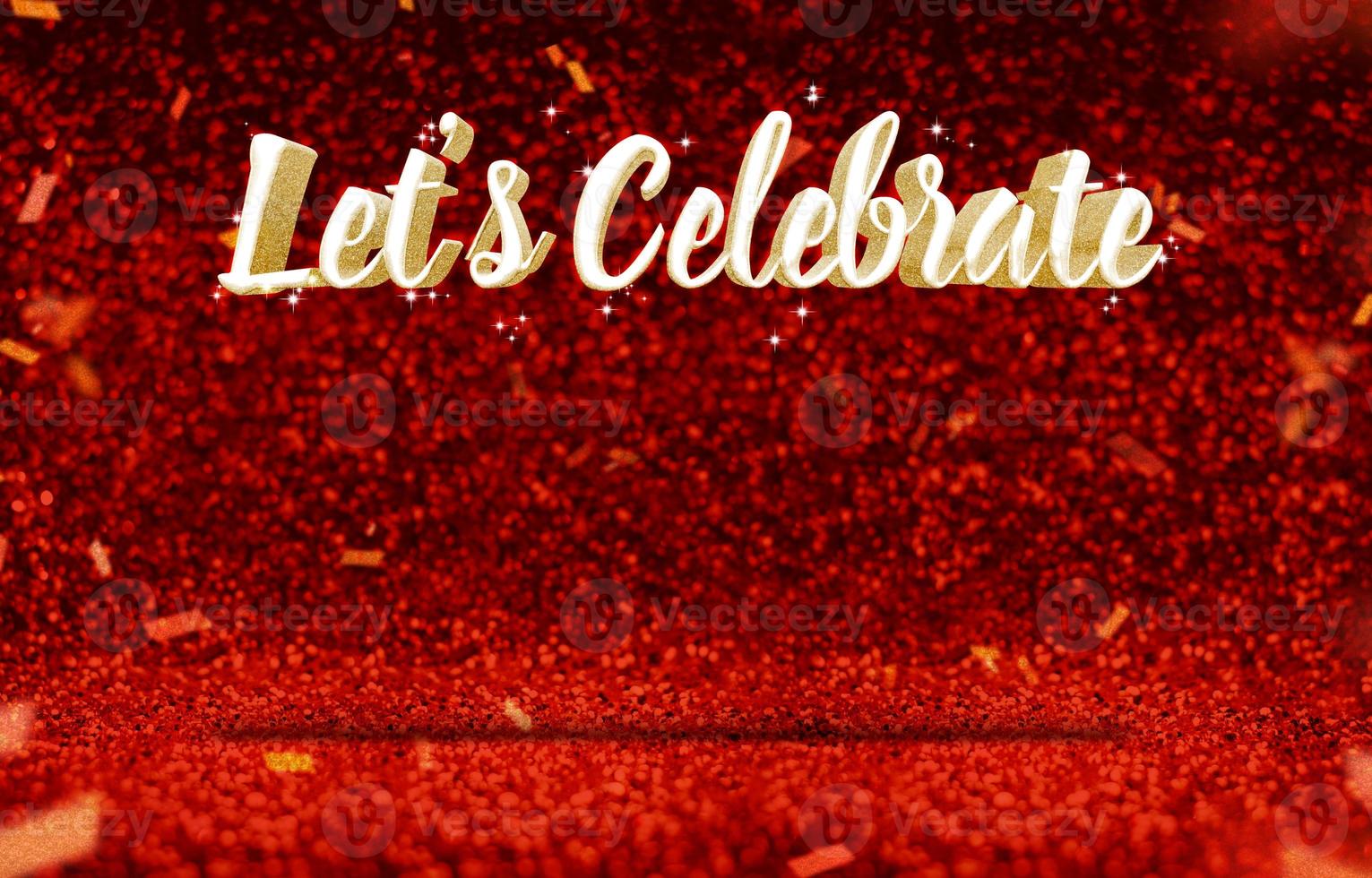 Let Celebrate gold glitz at perspective red sparkling glitter photo