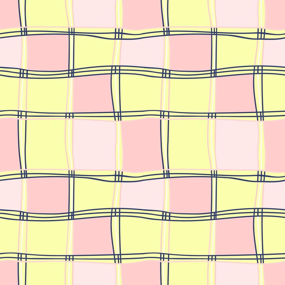 Vector patrón transparente moderno con mano dibujar línea abstracta, a cuadros. úselo para papel tapiz, impresión textil, rellenos de patrones, páginas web, texturas superficiales, papel de regalo, presentación de diseño