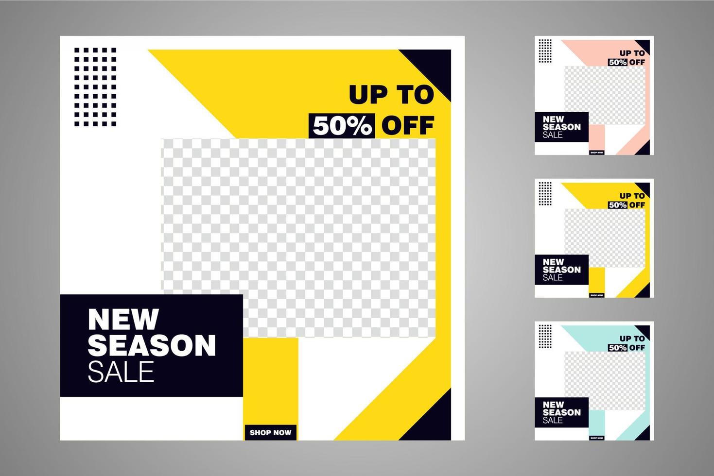 Suitable for social media posts templates and web or internet ads. vector