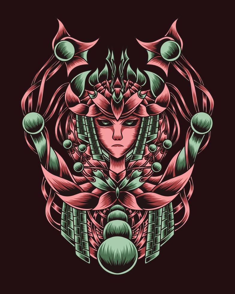 Artwork Illustration Abstract Monster With Many Grid Balls Vector