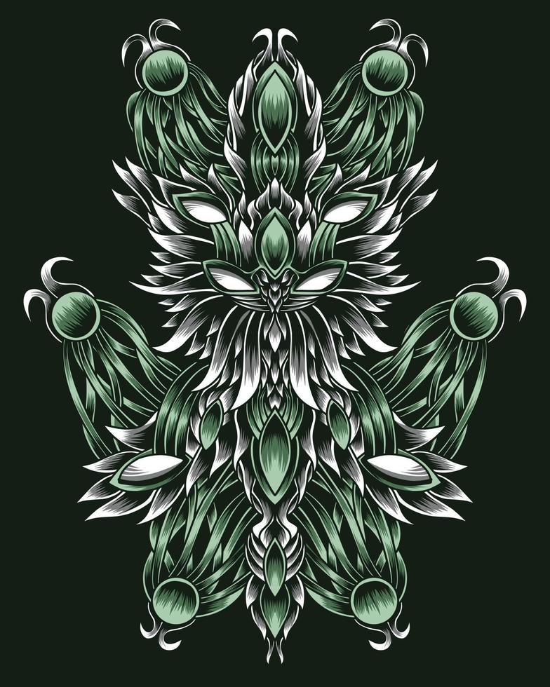 Artwork Illustration Wild Creatures With Many Eyes vector