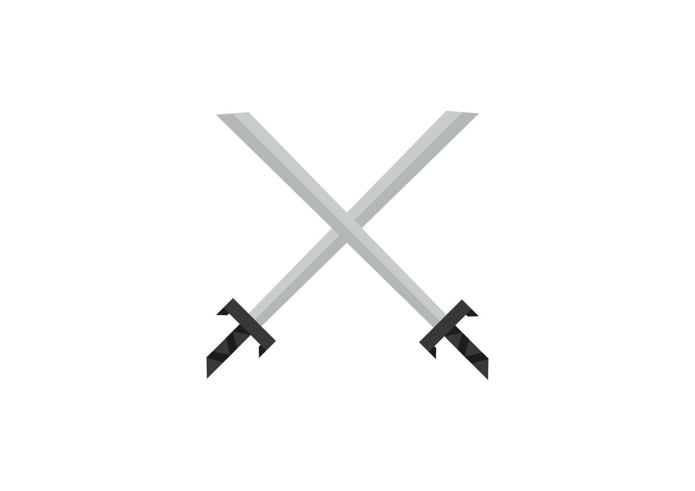 ilustración de dos espadas 3 vector