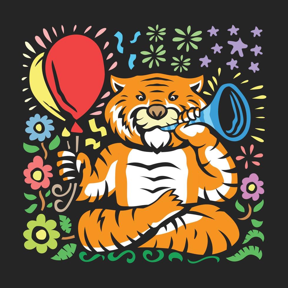 happy new year 2022. The Year of the Tiger vector