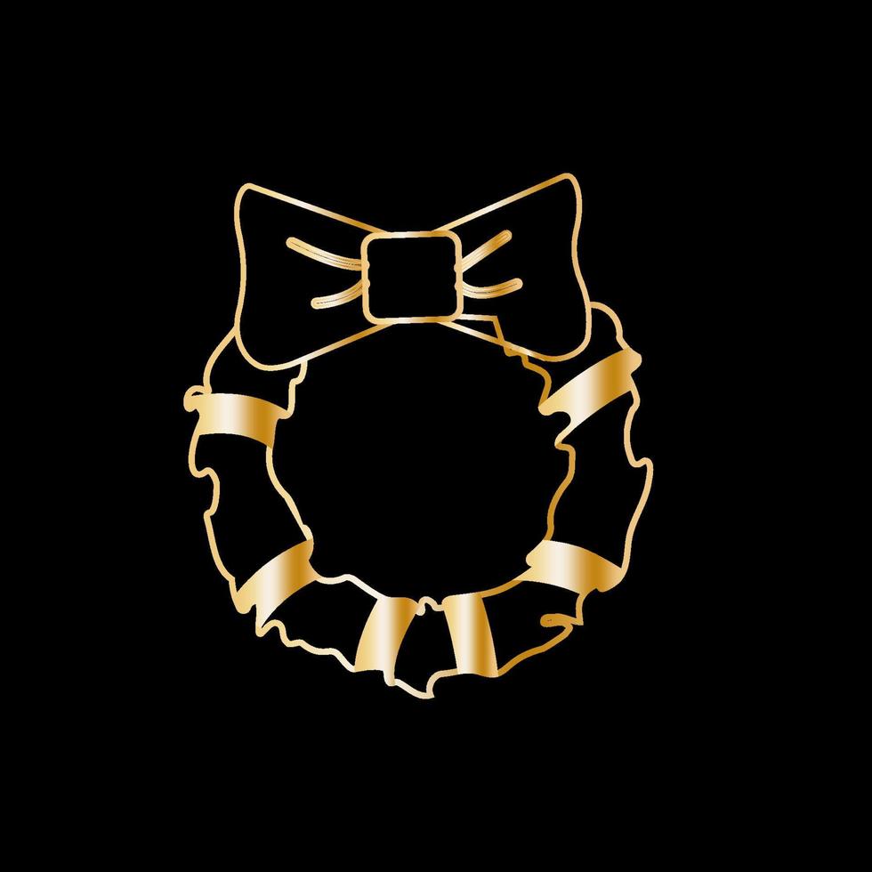 icono de navidad dorado. símbolo de la decoración navideña del año nuevo. vector icono de navidad