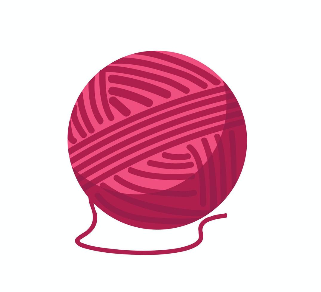 red ball of yarn color vector