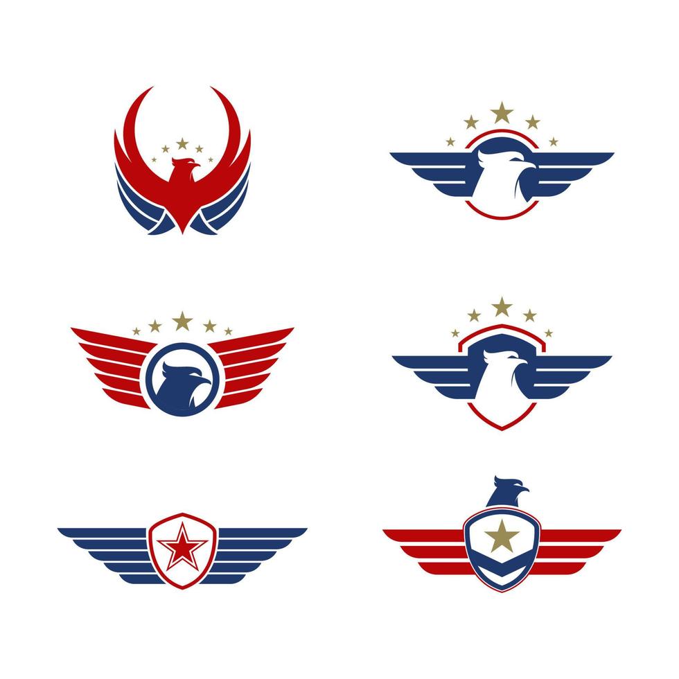 army falcon wing badge icon vector illustration