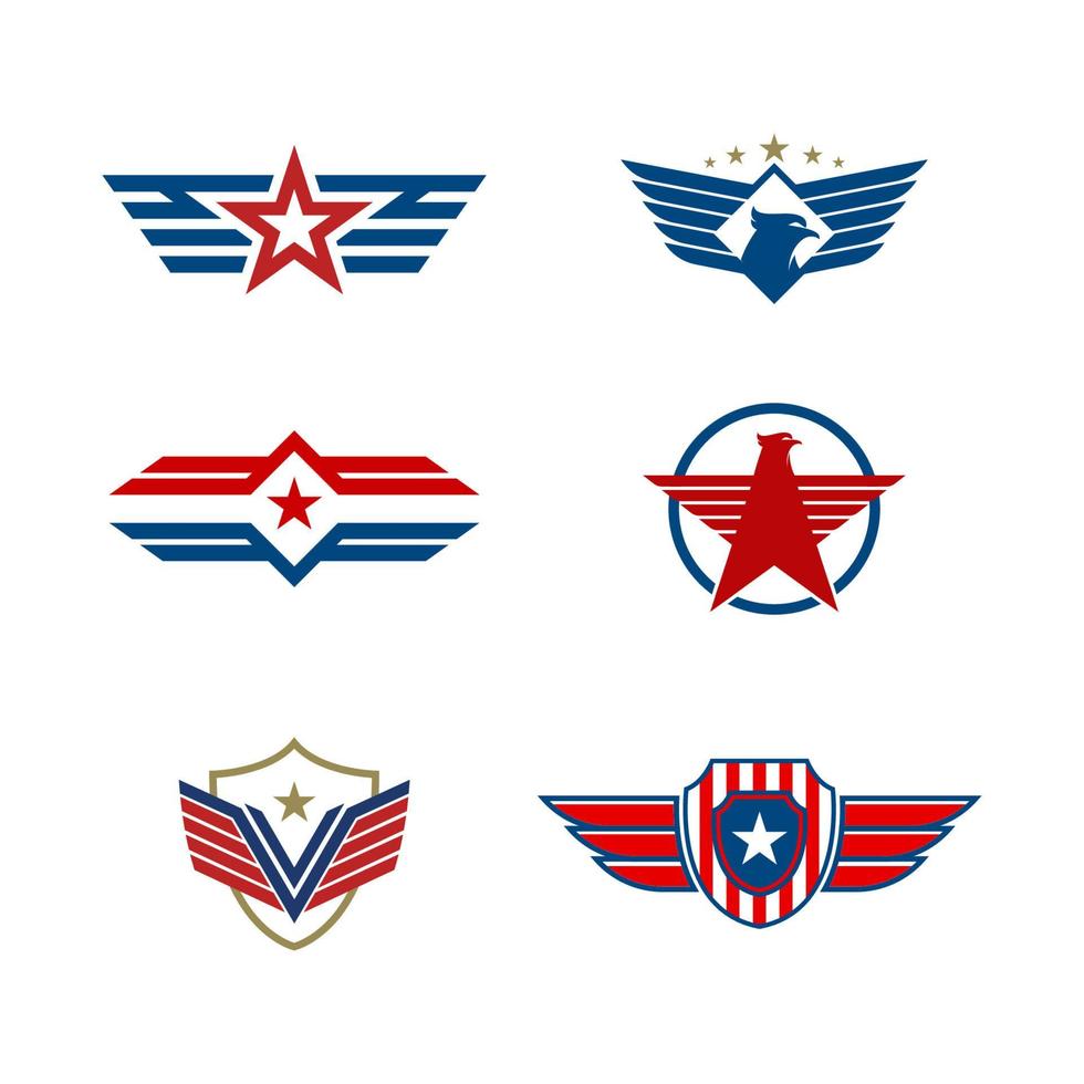 army falcon wing badge icon vector illustration