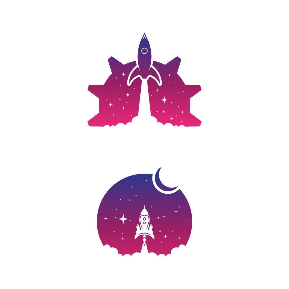 Rocket Vector icon design illustration Template