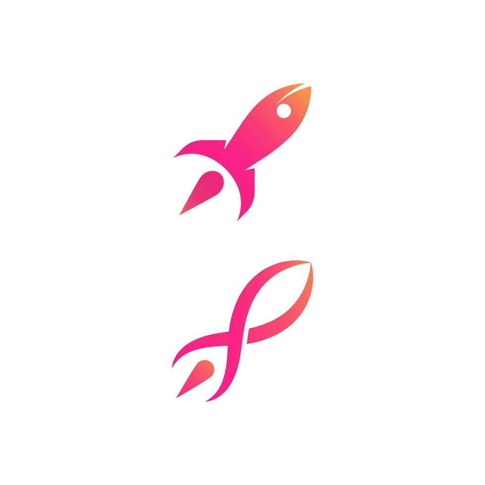 Rocket Vector icon design illustration Template