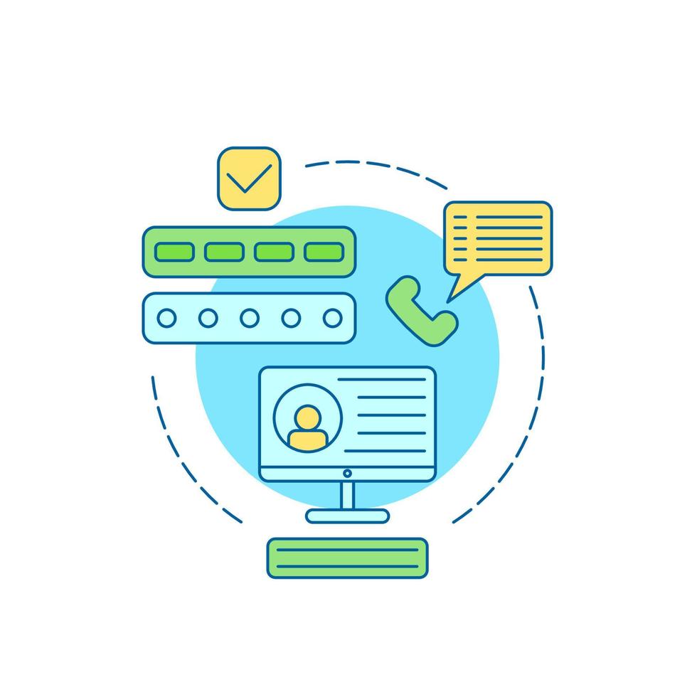 Account login line icon. New user register vector