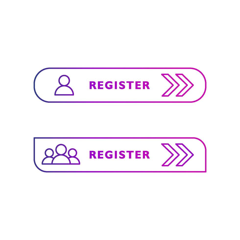 Account login line icon. New user register vector